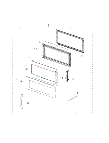Door parts for Samsung Microwave ME18H704SFB/AA-01 from AppliancePartsPros.com