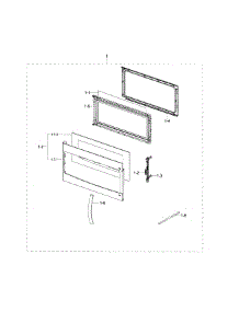 Door parts for Samsung Microwave ME18H704SFS/AA-01 from AppliancePartsPros.com