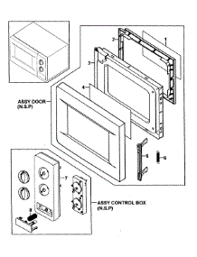 Door Parts parts for Samsung Microwave MW620WA/XAA-00 from AppliancePartsPros.com