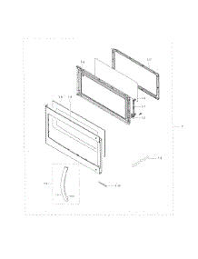 Door parts for Samsung Microwave ME16K3000AB/AA-00 from AppliancePartsPros.com