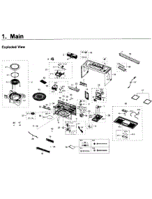 Main Asy parts for Samsung Microwave ME21K7010DS/AA-00 from AppliancePartsPros.com