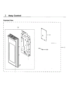 Control Panel parts for Samsung Microwave ME21H706MQS/AA-03 from AppliancePartsPros.com