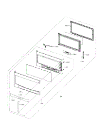 Door Assy parts for Samsung Microwave ME21F606MJT/AA-00 from AppliancePartsPros.com