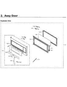 Door parts for Samsung Microwave ME21K6000AS/AA-01 from AppliancePartsPros.com
