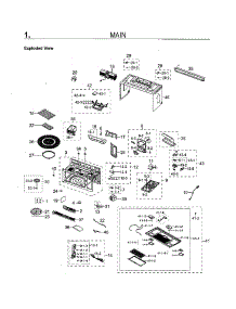 Main Assy parts for Samsung Microwave ME21K6000AS/AA-01 from AppliancePartsPros.com