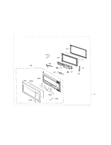 Door parts for Samsung Microwave ME21H9900AS/AA-01 from AppliancePartsPros.com