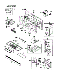 Cabinet 2 Assy parts for Samsung Microwave SMH8165ST/XAA-00 from AppliancePartsPros.com