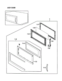 Door Assy parts for Samsung Microwave SMH8165ST/XAA-00 from AppliancePartsPros.com