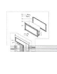 Door parts for Samsung Microwave ME21H706MQS/AA-00 from AppliancePartsPros.com