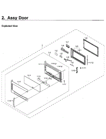 Door parts for Samsung Microwave MC17J8000CS/AA-01 from AppliancePartsPros.com