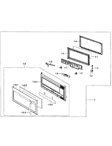 Door Assy parts for Samsung Microwave ME21F707MJT/AA-00 from AppliancePartsPros.com