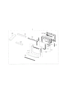 Door parts for Samsung Range NX58H5600SS/AA-00 from AppliancePartsPros.com