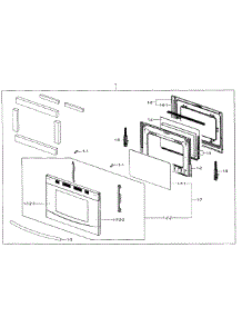 Door Assy parts for Samsung Range NX583G0VBWW/AA-00 from AppliancePartsPros.com