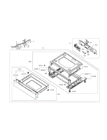 Drawer parts for Samsung Range NX58F5500SW/AA-00 from AppliancePartsPros.com