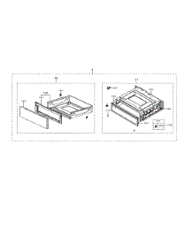 Drawer parts for Samsung Range NE59N6630SS/AA-00 from AppliancePartsPros.com