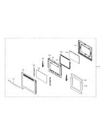 Door parts for Samsung Range NE59N6630SS/AA-00 from AppliancePartsPros.com
