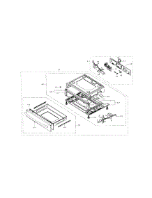 Drawer parts for Samsung Range NX58F5700WS/AA-02 from AppliancePartsPros.com