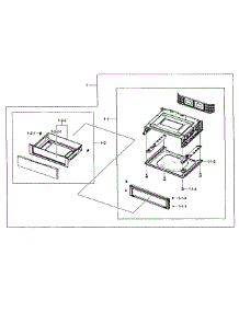 Drawer Assy parts for Samsung Range NE595N0PBSR/AA-01 from AppliancePartsPros.com