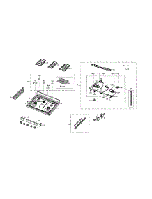 Cooktop parts for Samsung Range NX58M6850SG/AA-00 from AppliancePartsPros.com