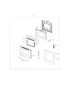 Door Assy parts for Samsung Range FE710DRS/XAA-02 from AppliancePartsPros.com