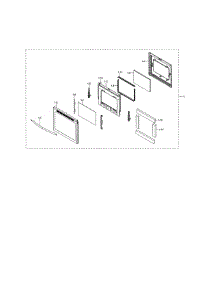 Door Assembly parts for Samsung Range NE59N6630SG/AA-00 from AppliancePartsPros.com