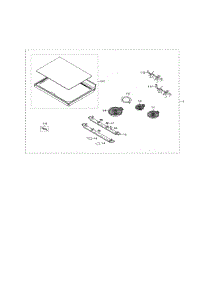 Cooktop Assembly parts for Samsung Range NE59N6630SG/AA-00 from AppliancePartsPros.com