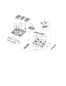 Cooktop parts for Samsung Range NX58M5600SB/AA-00 from AppliancePartsPros.com