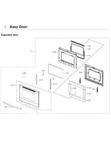 Door parts for Samsung Range NE59J7630SB/AA-02 from AppliancePartsPros.com