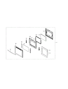Door parts for Samsung Range NE59N6650SG/AA-00 from AppliancePartsPros.com
