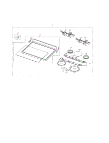 Cooktop parts for Samsung Range NE595R0ABSR/AA-01 from AppliancePartsPros.com