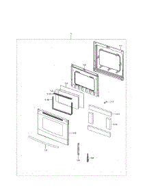 Door parts for Samsung Range NE595R0ABSR/AA-01 from AppliancePartsPros.com