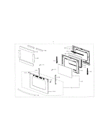 Door parts for Samsung Range FX710BGS/XAA-03 from AppliancePartsPros.com
