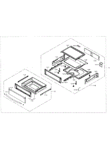 Drawer Section parts for Samsung Range NE59J7750WS/AA-01 from AppliancePartsPros.com