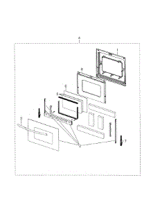 Door Assy parts for Samsung Range FER300SX/XAA-01 from AppliancePartsPros.com