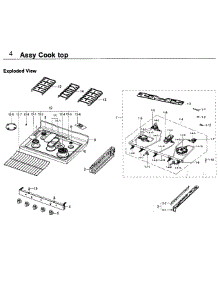 Cooktop parts for Samsung Range NX58J7750SG/AA-00 from AppliancePartsPros.com