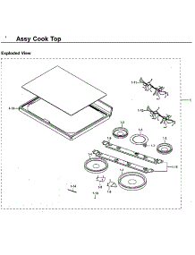 Cooktop parts for Samsung Range NE59J7630SG/AA-02 from AppliancePartsPros.com