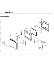 Door Asy parts for Samsung Range NE59J7630SG/AA-02 from AppliancePartsPros.com