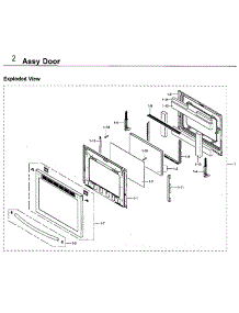 Door parts for Samsung Range NX58H9500WS/AA-01 from AppliancePartsPros.com