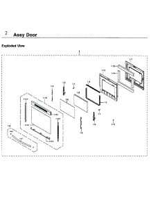 Door parts for Samsung Range NE59M4320SS/AA-00 from AppliancePartsPros.com