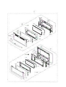 Door Section parts for Samsung Range NE59J7850WG/AA-01 from AppliancePartsPros.com