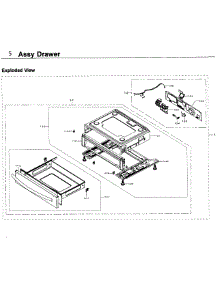 Drawer parts for Samsung Range NX58J5600SG/AA-00 from AppliancePartsPros.com
