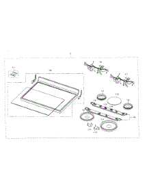 Cooktop parts for Samsung Range NE59J3421SS/AA-01 from AppliancePartsPros.com