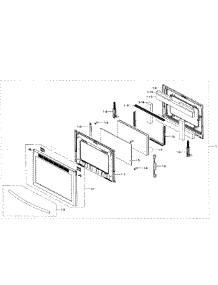 Door Assy parts for Samsung Range NE58F9710WS/AA-02 from AppliancePartsPros.com