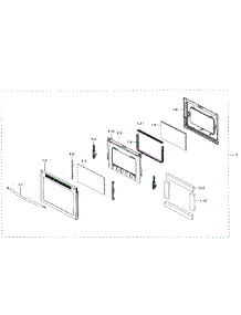 Door Assy parts for Samsung Range NE59J7650WS/AA-00 from AppliancePartsPros.com