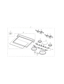 Cooktop parts for Samsung Range NE595R0ABWW/AA-01 from AppliancePartsPros.com