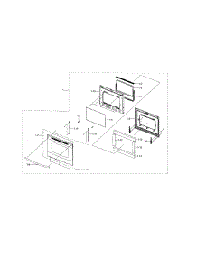 Door parts for Samsung Range NE595R0ABWW/AA-01 from AppliancePartsPros.com