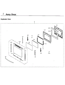 Door parts for Samsung Range NE59M4310SS/AA-00 from AppliancePartsPros.com