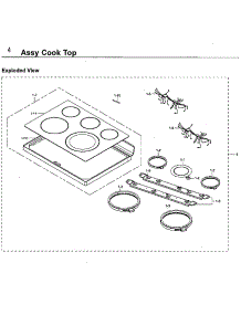 Cook Top parts for Samsung Range NE59M4310SS/AA-00 from AppliancePartsPros.com