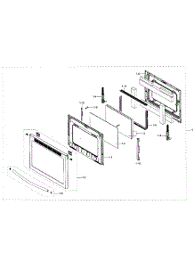 Door Assy parts for Samsung Range NE58H9970WS/AA-00 from AppliancePartsPros.com