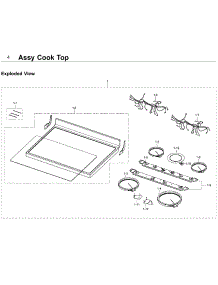 Cooktop parts for Samsung Range NE59J3420SS/AA-07 from AppliancePartsPros.com